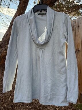 Eddie Bauer Ice Blue Cowl Neck Sweater, sz S, Cotton